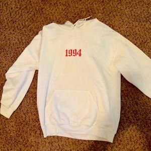 Yours Truly White Hoodie